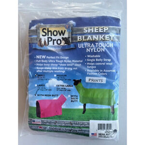 Showpro Nylon Sheep Mesh Butt Blanket Rainbow Chevron Small 85-105 lbs